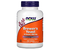 Пивные дрожжи NOW Foods (Brewer's Yeast) 650 мг 200 таблеток