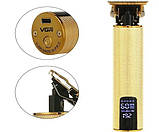 Акумуляторна потужна машинка для стрижки волосся VGR V-265 Золотий (V-265_714), фото 8