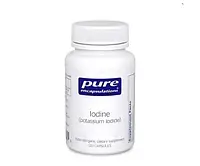 Йод (Йодид калия) Pure Encapsulations (Iodine potassium iodide) 225 мкг 120 капсул