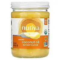 Nutiva, органическое кокосовое масло, с ароматом сливочного масла, 414 мл (14 жидк. унций) в Украине