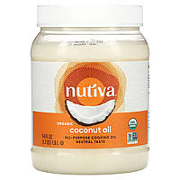 Nutiva, Organic Coconut Oil, универсальное растительное масло, 1,6 л (54 жидк. Унции) в Украине