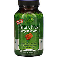 Irwin Naturals, "Скорая помощь Вита-C плюс", пищевая добавка с 1000 мг витамина C, 60 мягких желатиновых в в в