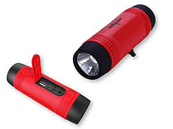 Колонка портативная SPS S1 5Вт с фонариком USB, AUX, FM, Bluetooth синяя/красная/черная(SPSS1)