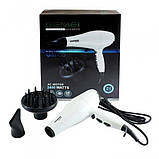 Фен професійний для волосся з 2 насадками GEMEI GM-105 2400 Вт білий (GM-105), фото 3