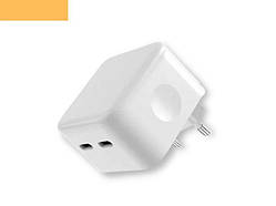 Мережевий зарядний пристрій блок живлення для ноутбука та планшета XPRO Dual type-C port 35W 3.0A білий (33038-01)