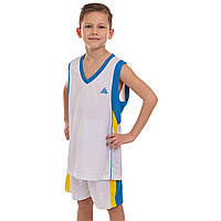 Форма баскетбольная детская Lingo без номера (рост 120-165 см, белая)