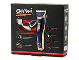Бездротова акумуляторна машинка для стриження волосся з 4 насадками з неіржавкої сталі з титановим, фото 4