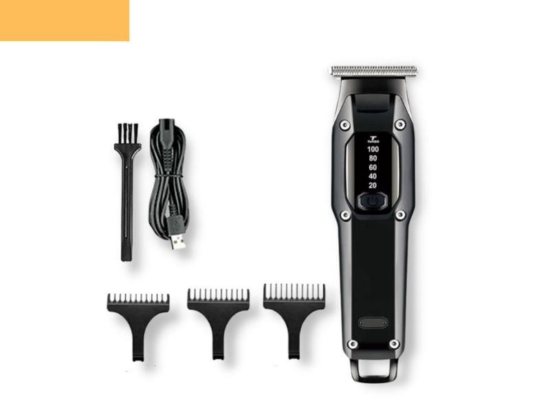 Професійна акумуляторна машинка для стрижки волосся тример з насадками  XRPO GM-659 чорна (40957-KM-659), фото 1