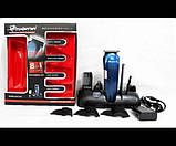 Багатофункціональний триммер 8в1 для стрижки волосся + Гребінець Gemei GM-596 Синій (GM-596_670), фото 5