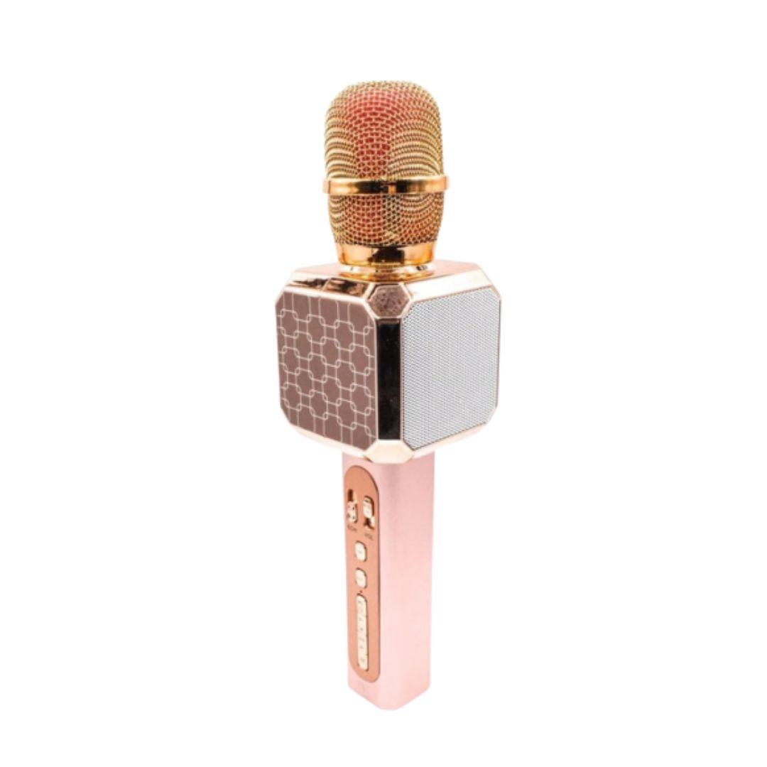 Бездротовий Bluetooth мікрофон для караоке з модулятором голосу DM High Quality YS-05 Original рожевий (YS-05_457)