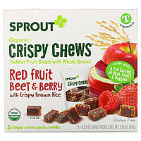 Sprout Organic, Crispy Chews, от 12 месяцев и старше, красные фрукты, свекла и ягоды с хрустящим коричневым в