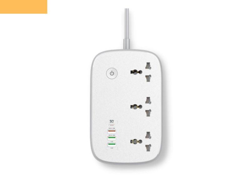 Мережевий подовжувач фільтр з додатковими портами з WiFi XPRO SCW3451 (34391-01), фото 1