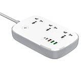 Мережевий подовжувач фільтр з додатковими портами з WiFi XPRO SCW3451 (34391-01), фото 4