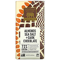 Endangered Species Chocolate, черный шоколад с миндалем и морской солью, 72% какао, 85 г (3 унции) в Украине