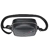 Сумка месенджер чоловіча Bopai 11-12, барсетка через плече, крос боді — Чорний, фото 4