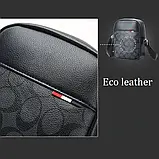 Сумка месенджер чоловіча Bopai 11-12, барсетка через плече, крос боді — Чорний, фото 5