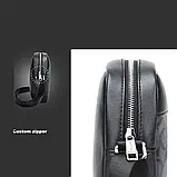 Сумка месенджер чоловіча Bopai 11-12, барсетка через плече, крос боді — Чорний, фото 6