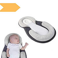 Подушка для новонароджених XPRO Baby Sleep Positioner Сіра (GR-33_380)