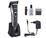 Машинка (тример) для стрижки волосся від 1 до 12 мм DSP 90110 сріблясто-чорна 3W (90110_246), фото 5