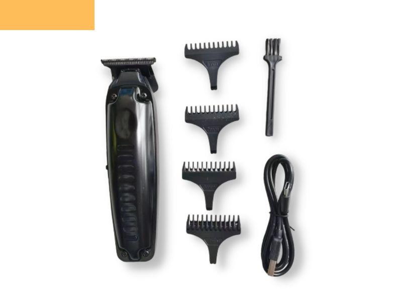 Професійна акумуляторна машинка для стрижки волосся тример з насадками XRPO GM-1579 чорна (40959-KM-1579), фото 1