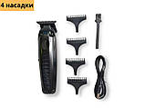 Професійна акумуляторна машинка для стрижки волосся тример з насадками XRPO GM-1579 чорна (40959-KM-1579), фото 2
