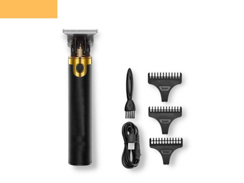 Профессиональная аккумуляторная машинка для стрижки волос триммер с насадками VGR V-082 черная (7782), фото 1