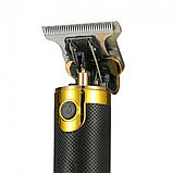 Профессиональная аккумуляторная машинка для стрижки волос триммер с насадками VGR V-082 черная (7782), фото 3