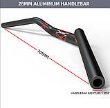 Кермо для мото 28 мм (1 1/8") колір чорний 701мм, фото 9