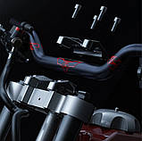 Кермо для мото 28 мм (1 1/8") колір чорний 701мм, фото 8