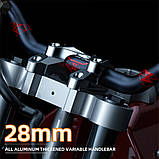 Кермо для мото 28 мм (1 1/8") колір чорний 701мм, фото 7