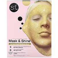 SFGlow, Mask & Shine, моделирующая косметическая маска с 24-каратным золота, набор из 4 предметов в Украине