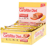 Universal Nutrition, Doctor's CarbRite Diet Bars, Chocolate Covered Banana Nut with Almonds, 12 Bars, 2 oz в