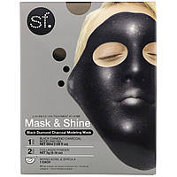 SFGlow, Mask & Shine, моделирующая косметическая маска с черным каменным углем, набор из 4 предметов в Украине