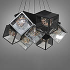Люстра в стилі лофт на 7 ламп колір каркасу чорний D-7299-7, фото 3