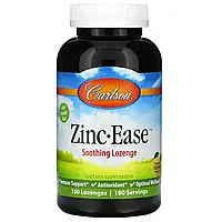 Carlson Labs, Zinc-Ease, натуральный лимон, 180 пастилок в Украине