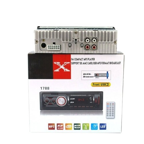 Автомагнітола ATLANFA-1788 з радіатором USB, SD, FM, AUX чорний (lp-90966_372)