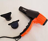 Фен професійний для волосся з насадкою GEMEI GM1751 2200 Вт чорний (LP-91045), фото 5