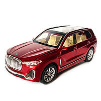 Машинка металева дитяча BMW X7, БМВ,червона, 1:32, Автоексперт, звук,світло,інерція, відкр двері,багажник,капот, 16*6*5 (GT-01120), фото 2