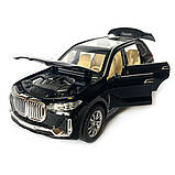 Машинка металева дитяча BMW X7, БМВ,чорна, 1:32, Автоексперт, звук,світло,інерція, відкр двері,багажник,капот, 16*6*5 (GT-01120), фото 6
