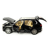 Машинка металева дитяча BMW X7, БМВ,чорна, 1:32, Автоексперт, звук,світло,інерція, відкр двері,багажник,капот, 16*6*5 (GT-01120), фото 7