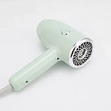 Фен для укладання волосся компактний дорожній XPRO 30312 зелений (41005-DSP-30312), фото 4
