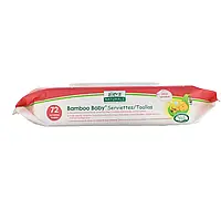 Aleva Naturals, Влажные салфетки для сверхчувствительной кожи Bamboo Baby Wipes, без отдушки, 72 влажных в