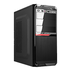 Корпус LP 2111 - 400W 8 см black case chassis cover 2xUSB2.0, 1xUSB3.0 smart
