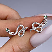 Срібні сережки Змійки