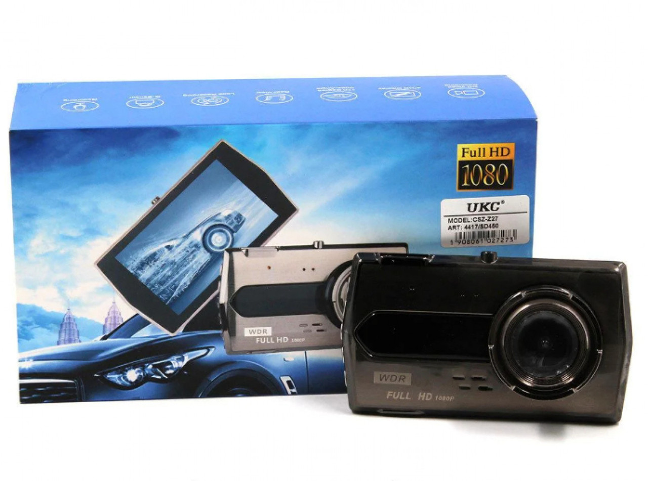 Відеореєстратор FullHD з 4" Lcd монітором, 4-кратним зумом, діодною підсвіткою з двома камерами та