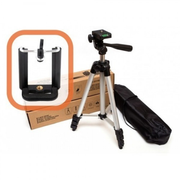 Універсальний штатив портативний алюмінієвий для камер, фотоапаратів і проєкторів XPRO 3-POD 3110 трипод, фото 1