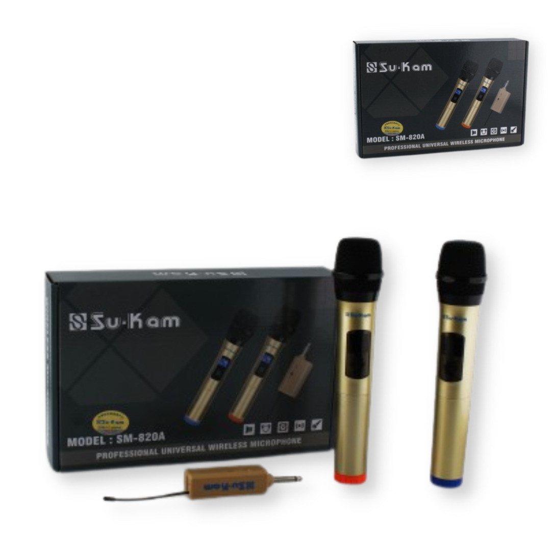 Мікрофон MICROPHONE SM 820A металевий корпус золото/чорний (7810_846), фото 1