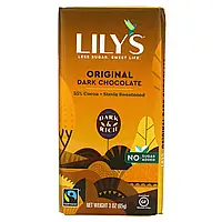 Lily's Sweets, Плитка темного шоколада, оригинальный, 55% какао, 85 г (3 унции) в Украине