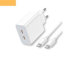 Мережевий зарядний пристрій блок живлення для телефону та планшета XPRO C108A PD35W+QC3.0 Type-C білий (33334-01)