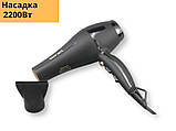 Фен професійний для волосся з насадкою GEMEI GM-1763 2200 Вт чорний (GM-1763), фото 2